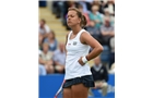 BIRMINGHAM, ENGLAND - JUNE 15:  Barbora Zahlavova Strycova of Czech Republic reacts during the Singles Final during Day Seven of the Aegon Classic at Edgbaston Priory Club on June 15, 2014 in Birmingham, England.  (Photo by Tom Dulat/Getty Images)